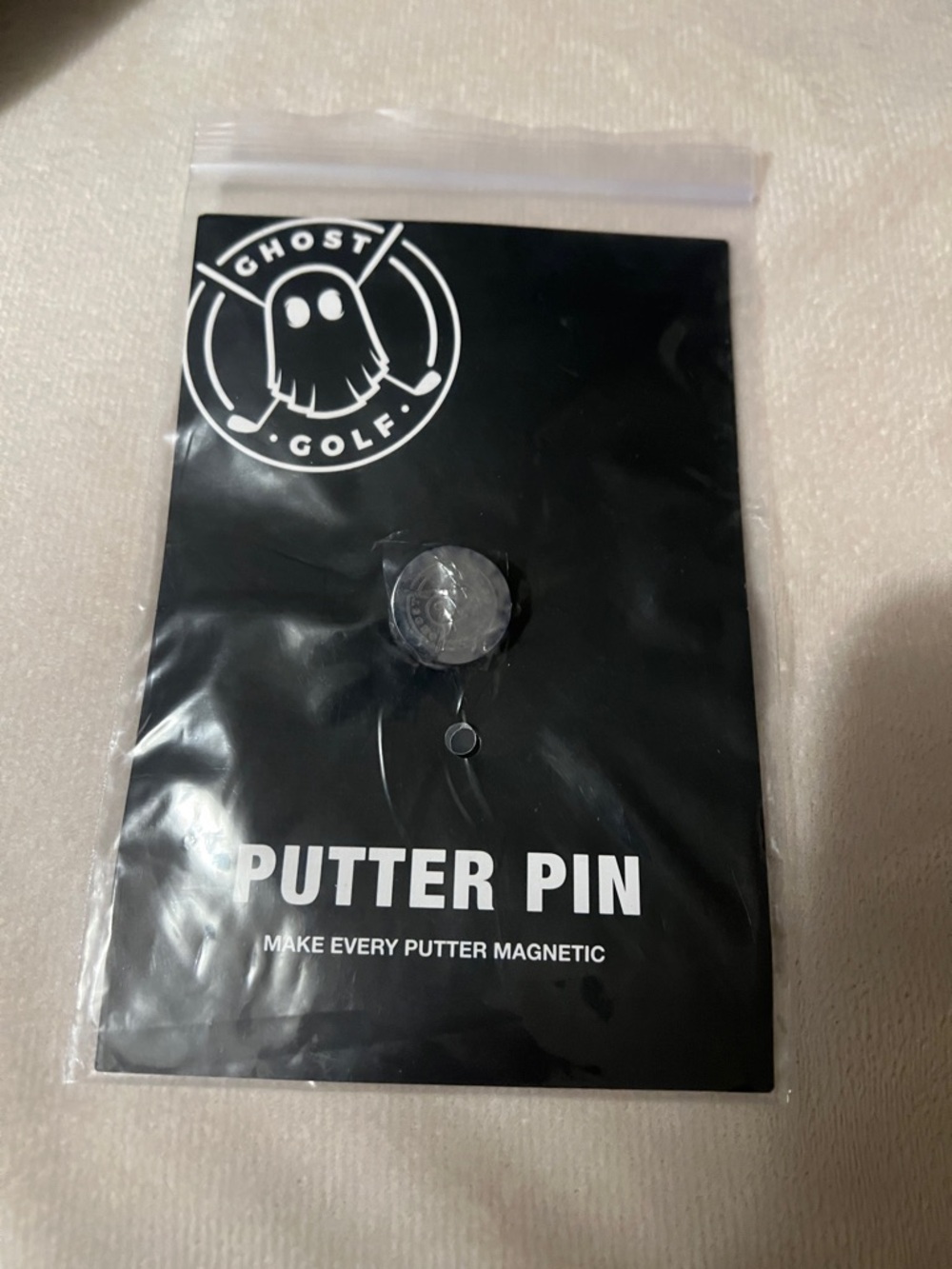 Ghost Golf Black Putter Pin - Magnetic Putter Accessory